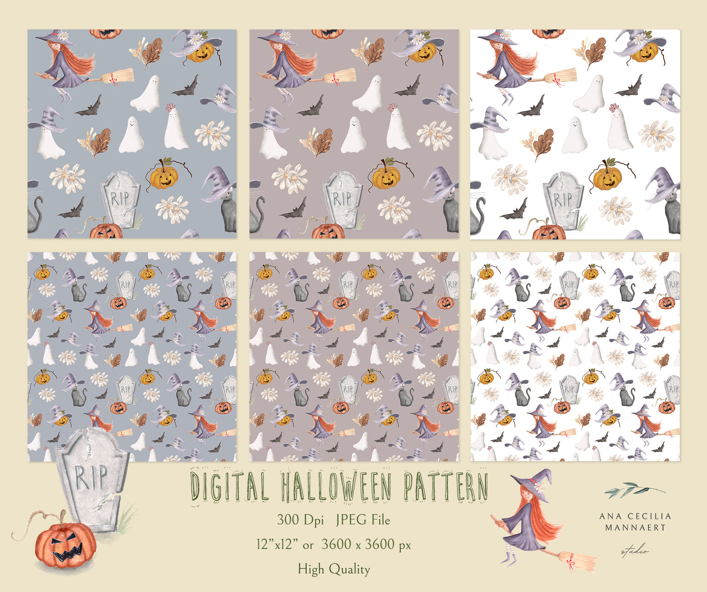 Halloween Pattern Digital Download