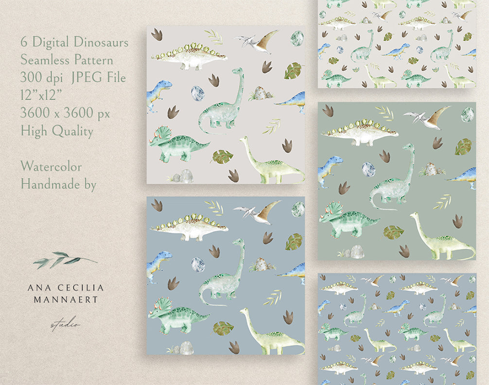 Dinosaurs Pattern Digital Download