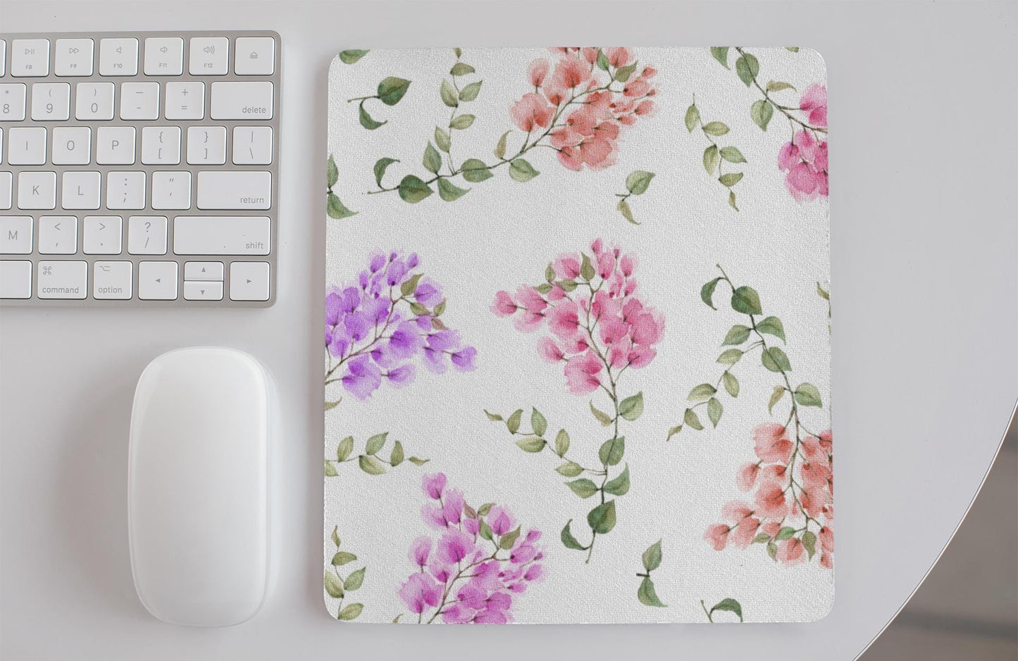 Watercolor Summer Flowers Bougainvillea, Flower Pattern Digital Download Seamless Scrapbook Paper Colorful