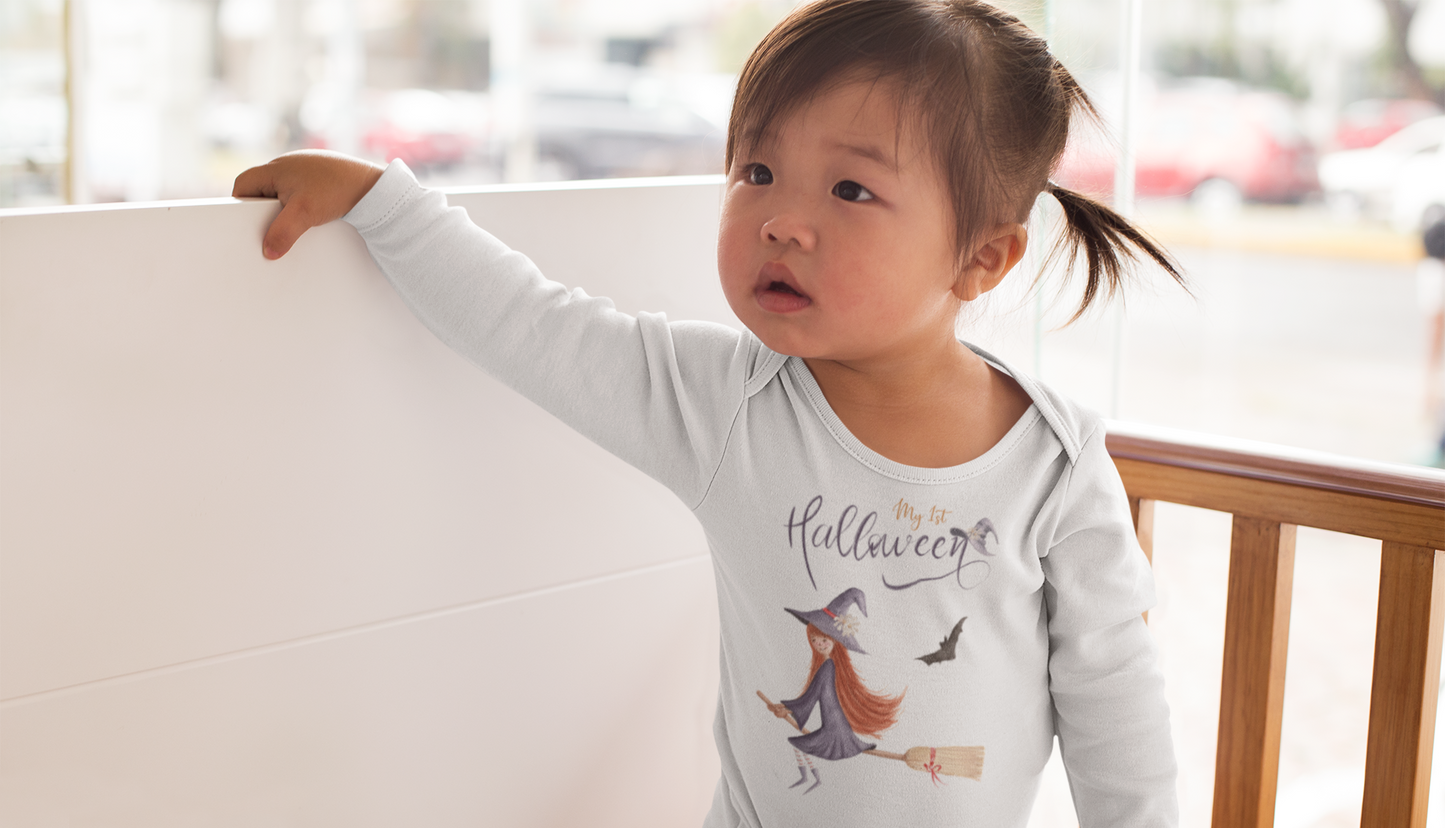My First Halloween Baby Long Sleeve Bodysuit