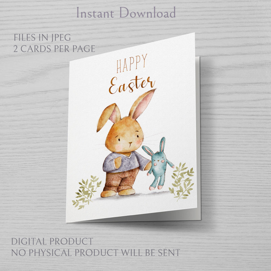 EASTER Greetings Card Printable - Digital Download