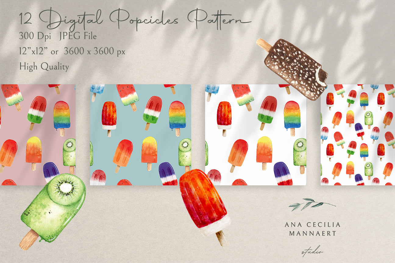 Popcicles Pattern Digital Download